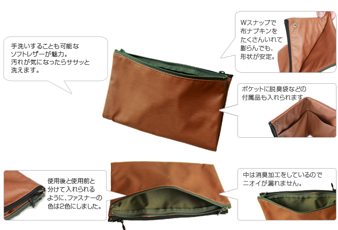 LINTEN 布ナプキン専用ポーチ